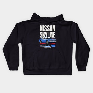 Skyline 2000 GTR Retro Car Kids Hoodie